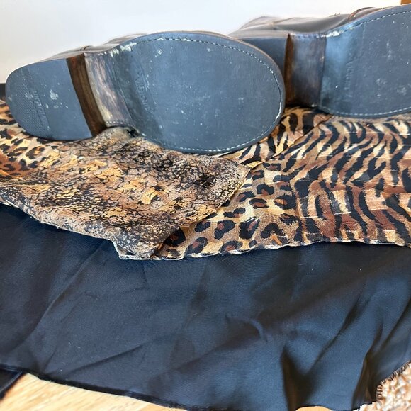 Frye Wmns 7.5 Vintage Brown Leather Lace-up Boots distressed boho cottagecore - Picture 6 of 12